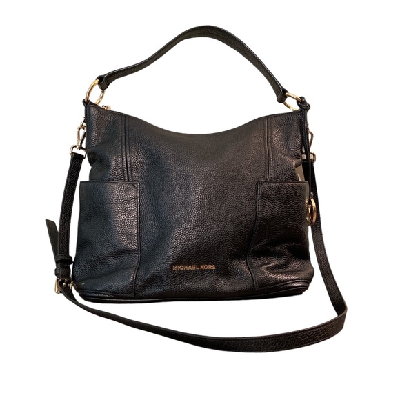 Michael Kors Bags Michael Kors Black Pebbled Leather Crossbody Bag